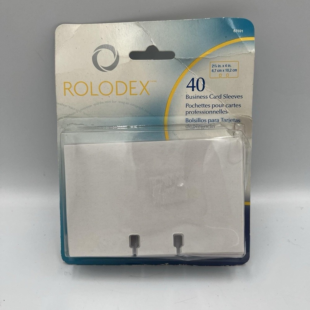 New Rolodex (67691) 40 Business Card Sleeves  - Brand New Office Classic Retro